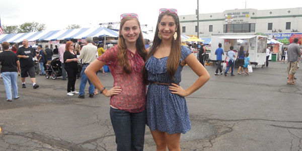 Senior, Nicole DeLeonardis and I at the Melrose Park Festival over the Labor Day weekend.