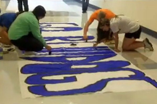 This year's Homecoming theme, Neverending Summer, will feature tropical and beach decor.  Students have been working on murals every Thursday morning.