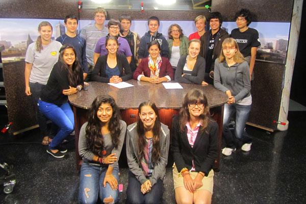 Here Mrs. Mauritzens AP Spanish Class finish filming their mock news show with the help of RBTV. 