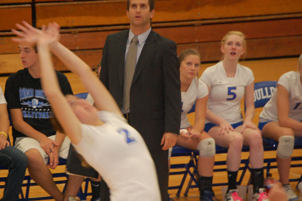 Coach Dan Bonarigo guided the girls volleyball team to a stellar 25-12 record before losing at Regionals to Hinsdale South.