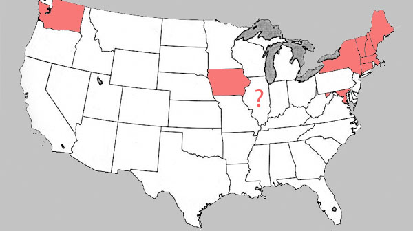 States like Iowa and New York have already legalized same sex marriage.  Will Illinois be the next to follow?