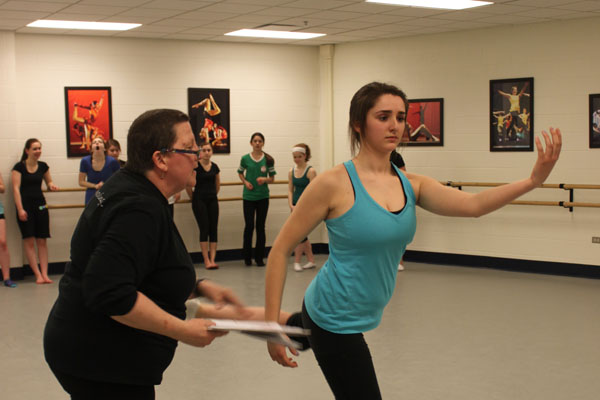Nagel is working with RBs Orchesis dancers to plan a modern dance for their Spring performance.