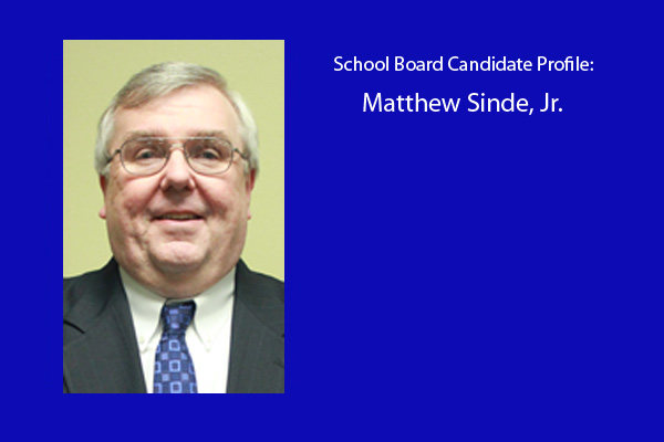 Matt Sinde is one of six board members vying for three positions on the RB school board.  The election will be held in April.  Sinde is the current RB board president.