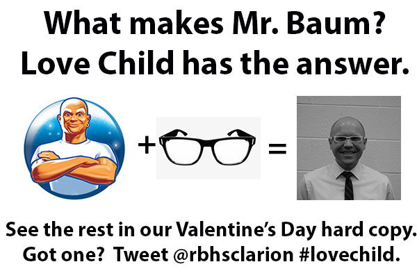 Fine arts teacher James Baum is so cool hes clean.  See more love children in our Valentines Day hard copy.