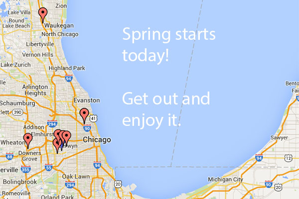 Snow is melting and most of us are itching to get outside.  Clarions Spring map helps you meet the season.