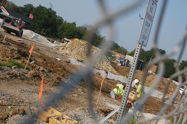 Prior to the stop notice, work continued on the field upgrades.