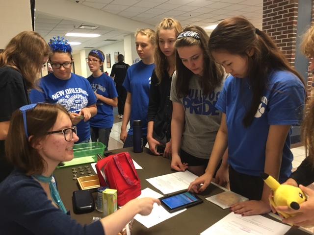 Students taking an interest into Girls Who Code Club.