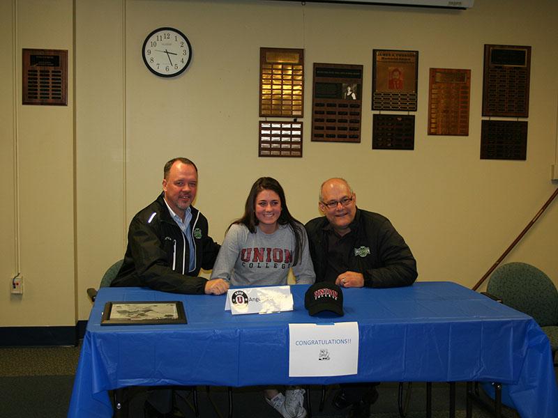 Angelica Melone with her coaches