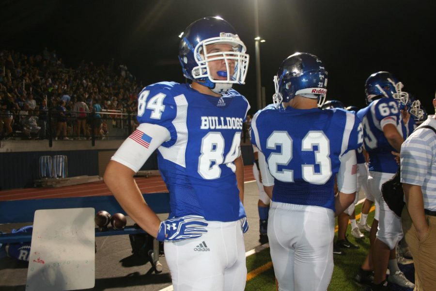 Sideline at homecoming game