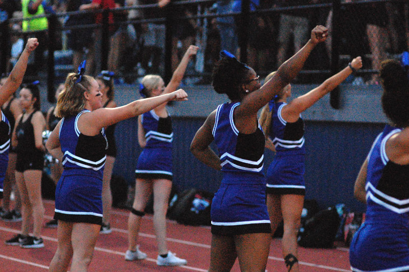 RB Cheerleaders cheering for fans