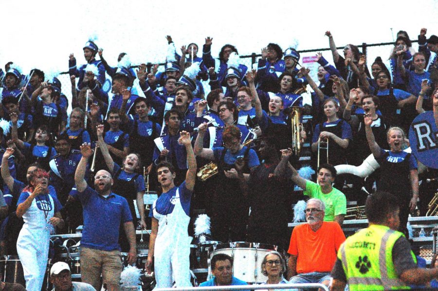 RB Band cheering in the stands