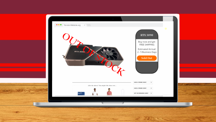 Nvidia graphics card appearing out of stock on a website