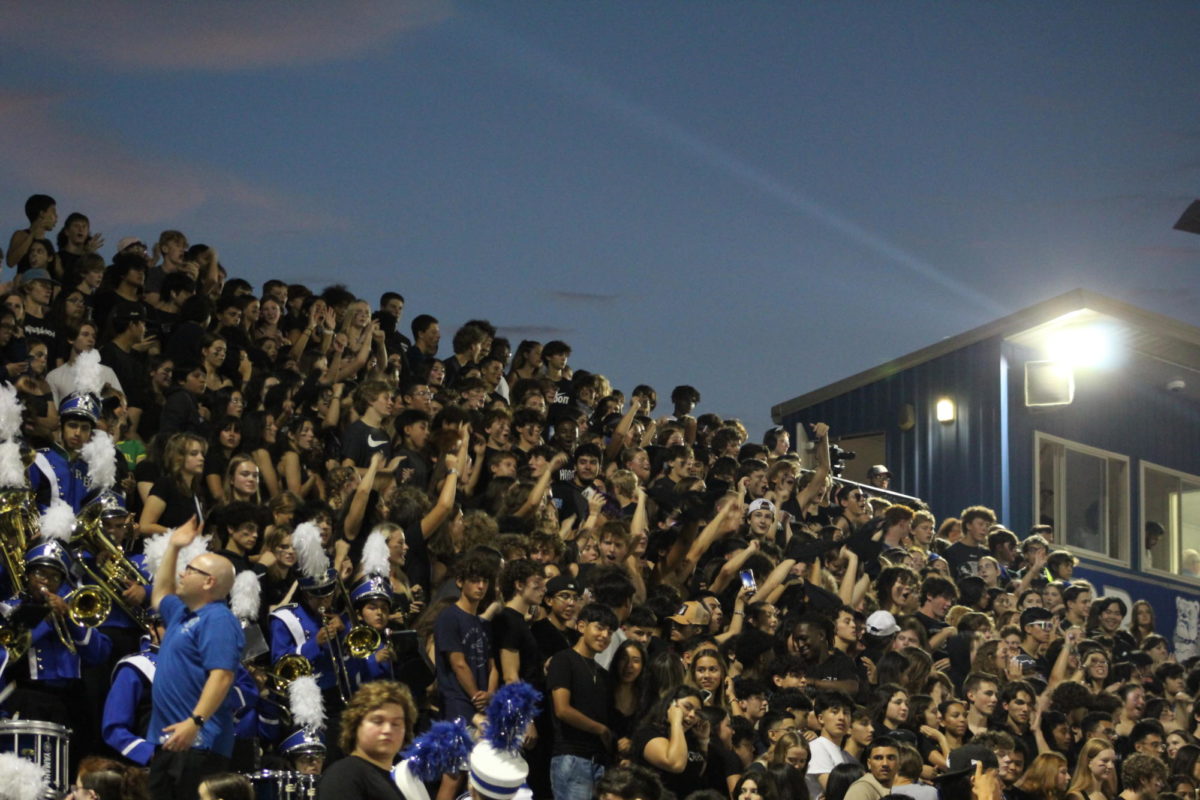 The student section during the August 25 home game against Morton.