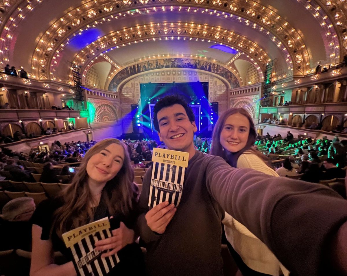 Hernandez and his friends at “BEETLEJUICE The Musical.”