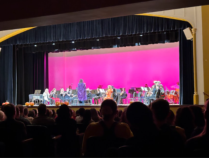 RB Wind Ensemble performing in the Auditorium. Photo by Emma Lopez. 